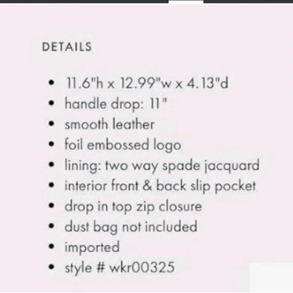 NEW Kate Spade tote. Gift ready, perfect for any outfit. - Picture 5 of 9